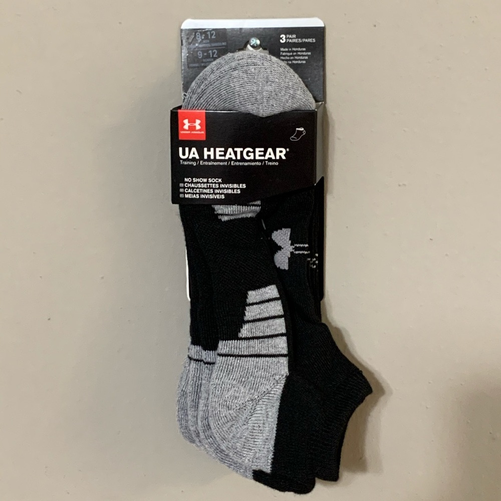 Under Armour Men's Heatgear No Show Socks 3 Pairs